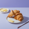 Butter Croissant (3) Freshly baked Butter Croissant in Vadodara with flaky buttery layers by Le Fou Delight