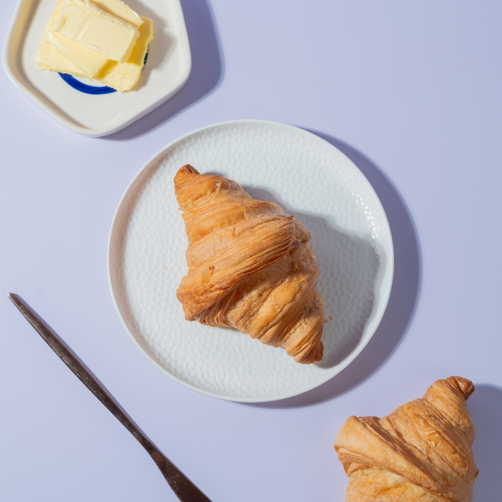 Butter Croissant Freshly baked Butter Croissant in Vadodara with flaky buttery layers by Le Fou Delight