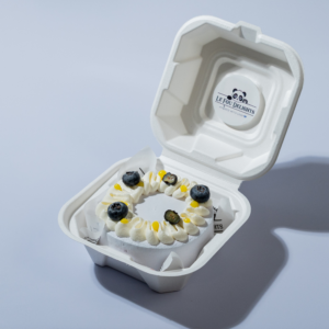 Eggless Lemon Blueberry cake with creamy texture
