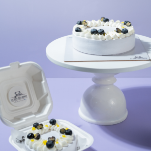 Eggless Lemon Blueberry cake with creamy texture