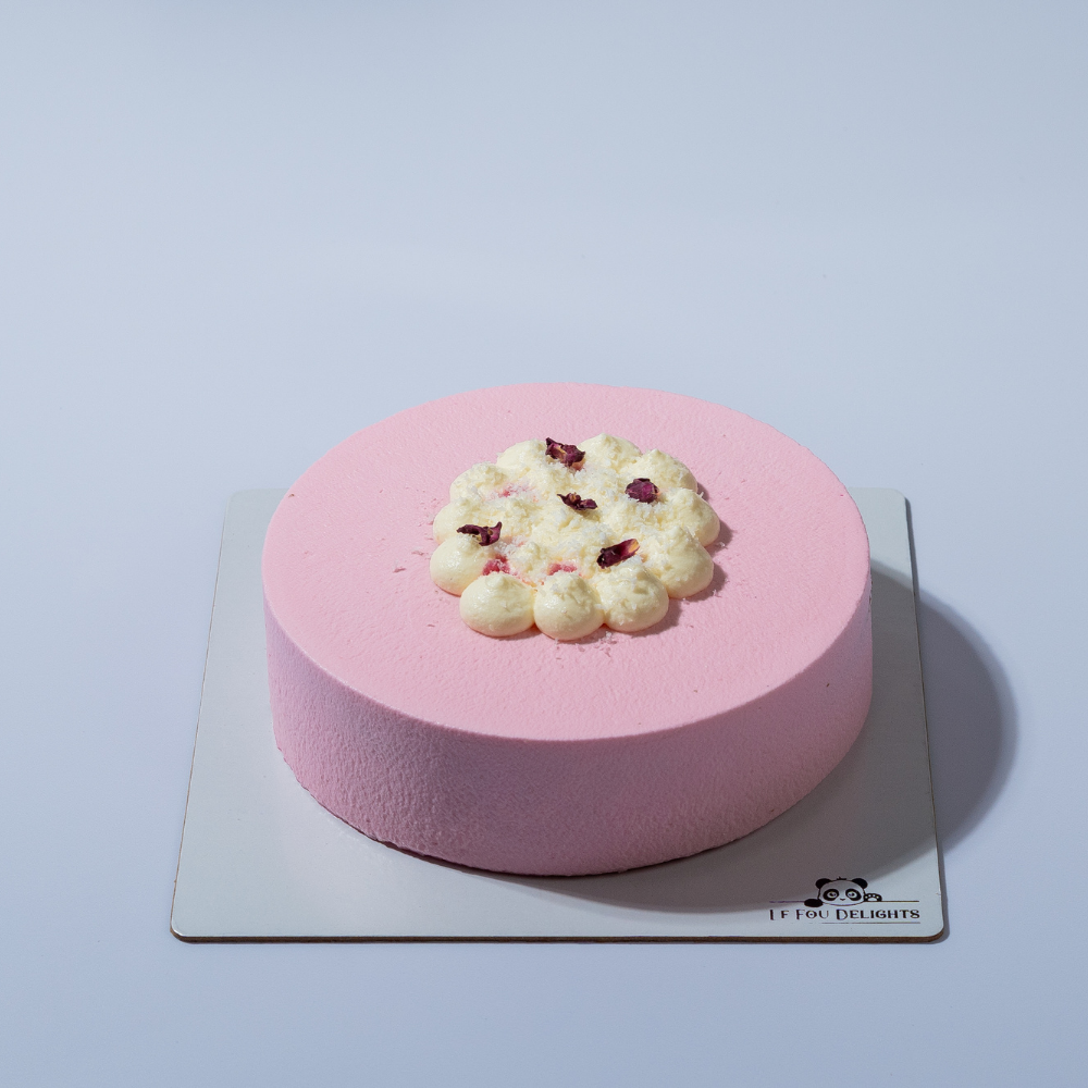 Perfectly backed rose tender coconut cake