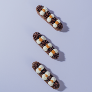 Eggless Coffee Caramel Tart with layered fillings, Le Fou Delight Vadodara