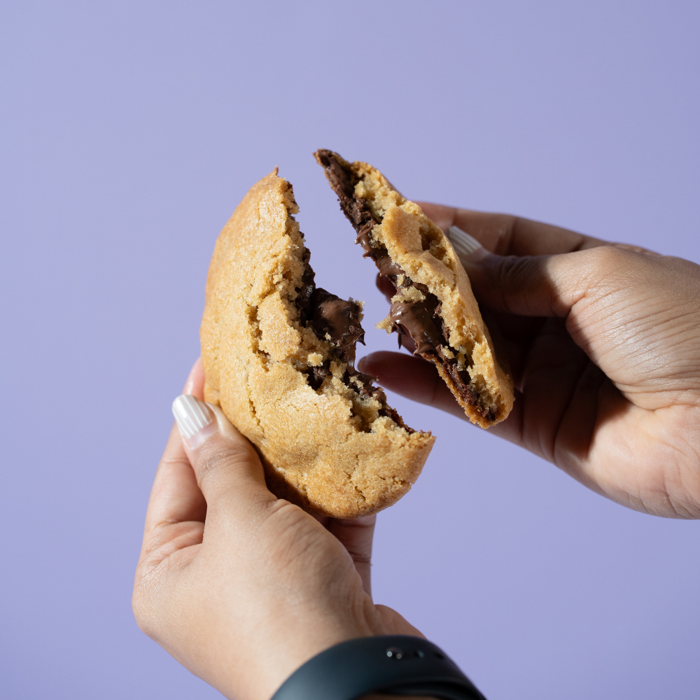 Freshly baked Nutella Stuffed Cookie with a molten hazelnut chocolate center Vadodara