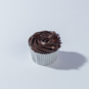 Decadent eggless chocolate cupcake topped with smooth Belgian chocolate ganache frosting
