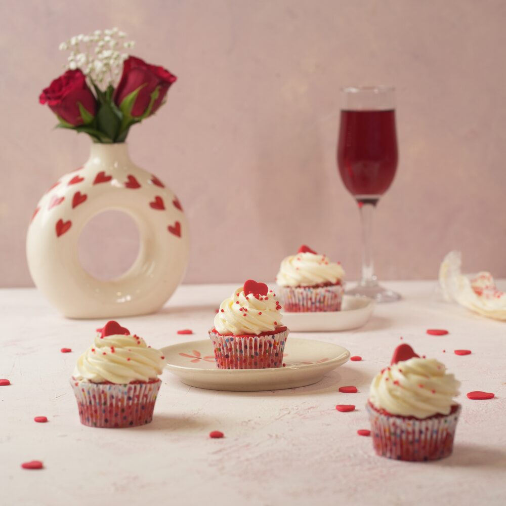 Valentine’s Red Velvet Cupcakes Valentine Collection Valentine’s Red Velvet Cupcakes premium Valentine dessert by Le Fou Delights