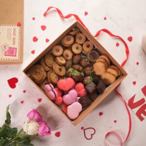 Love Grazing Hamper premium Valentine dessert box by Le Fou Delights
