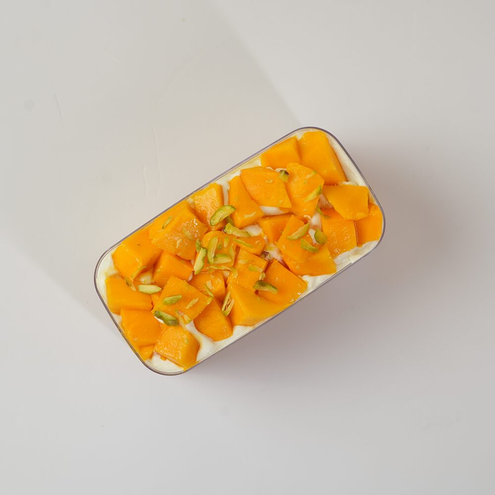 premium mango misu tub fresh mango dessert baroda