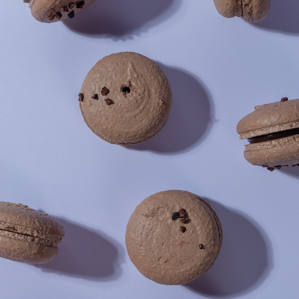 Belgian Chocolate Macaron (2) Decadent Belgian Chocolate Macaron filled with rich chocolate ganache Vadodara