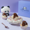 Boston Cream Cupcake in Vadodara with vanilla sponge, custard filling, Chantilly cream, and chocolate topping by Le Fou Delight