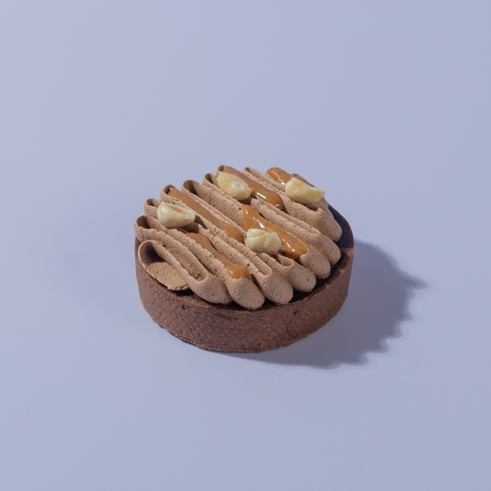 Chocolate Feuilletine Hazelnut Tart (3) Eggless Chocolate Feuilletine Hazelnut Tart, Le Fou Delight Vadodara