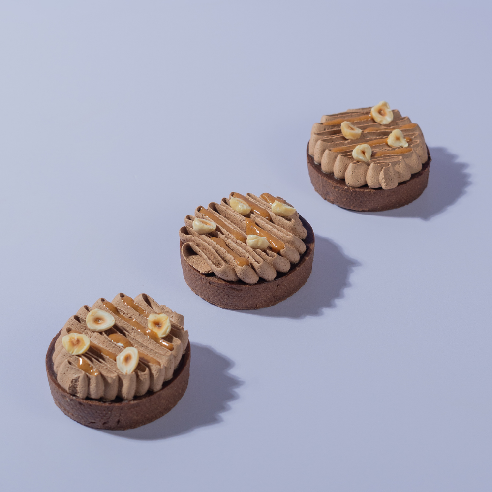Chocolate Feuilletine Hazelnut Tart Eggless Chocolate Feuilletine Hazelnut Tart, Le Fou Delight Vadodara
