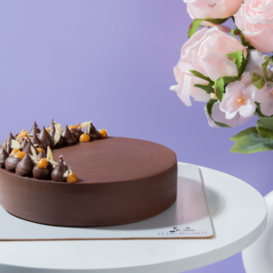 Chocolate Roasted Almond Caramel Cake