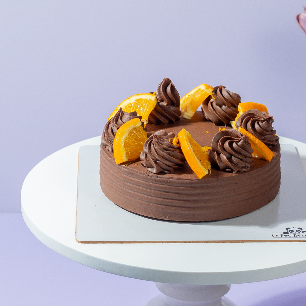 Sugar-Free and Gluten-Free Chocolate Orange Cake in Vadodara with rich chocolate and fresh orange by Le Fou Delight