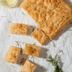 Fresh Rosemary Focaccia artisan bread with olive oil and rosemary by Le Fou Delight in Vadodara