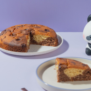 Timeless Marble Cake in Vadodara with soft vanilla and chocolate swirls by Le Fou Delight