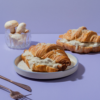 Flaky French savory truffle mushroom croissant filled with creamy mushrooms by Le Fou Delight Vadodara