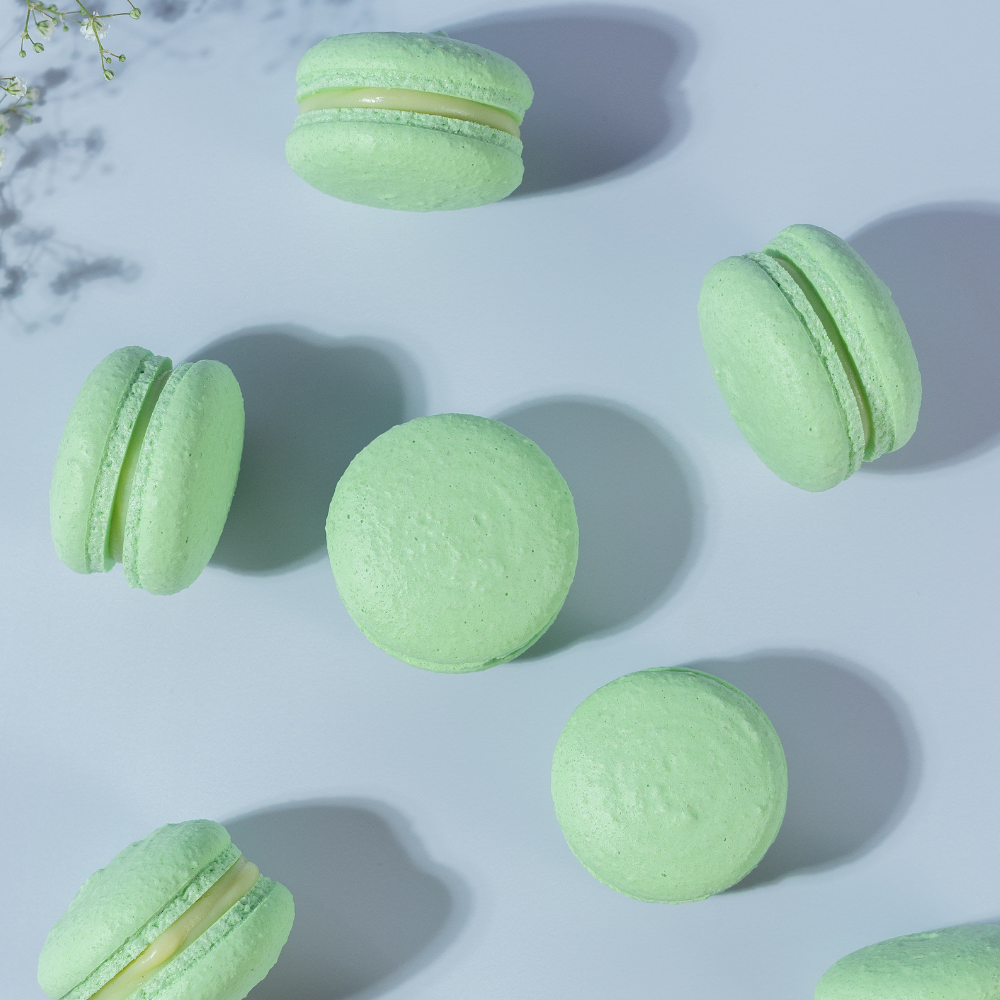 pistachio macaron Gourmet green Pistachio Macaron filled with smooth pistachio ganache Vadodara